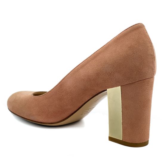 Туфли женские Renzi бежево-розовые замшевые - фото 3, 504200 RZ