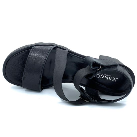 Босоножки Jeannot черные кожаные - фото 5, 