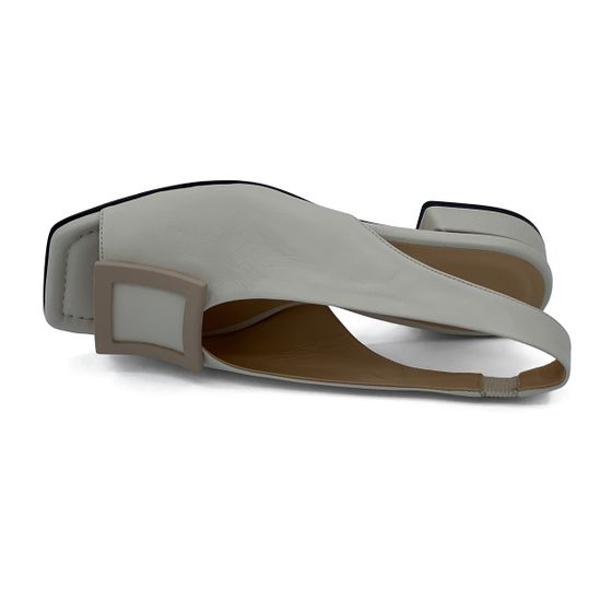 Босоножки MOTCLE бежевые кожаные - фото 5, 