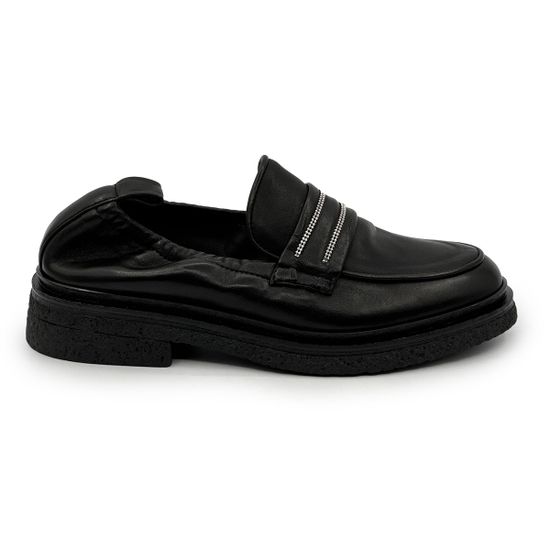 Лоферы FRU.IT черные кожаные с мягким задником демисезонные - фото 1, 8940 FR