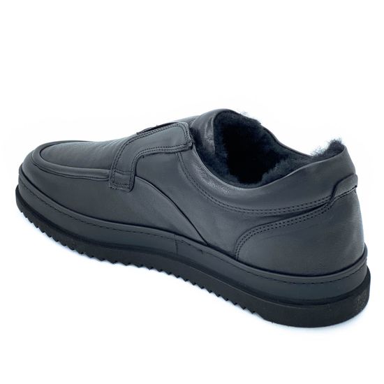 Ботинки Giampieronicola черные кожаные МЕХ - фото 3, 