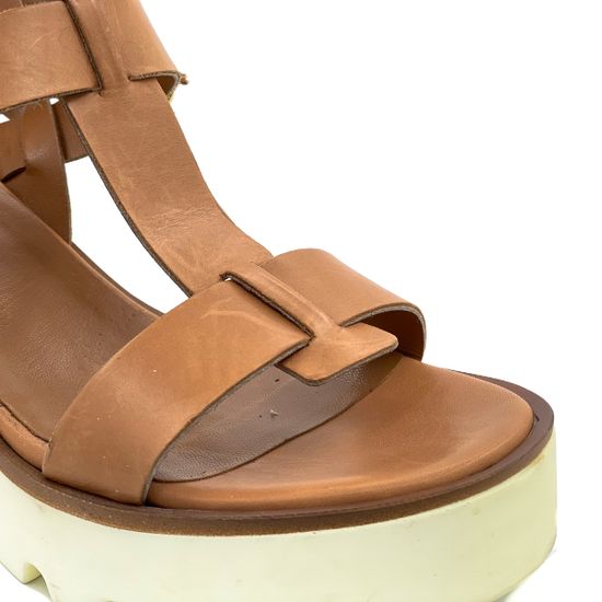 Босоножки Jeannot коричневые кожаные - фото 6, 