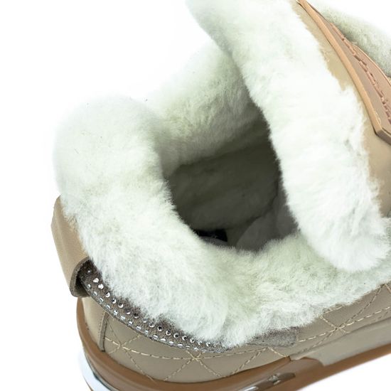 Кроссовки Marcelo Lopez бежевые кожаные МЕХ - фото 7, ER15921 ML BEIGE