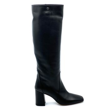 Сапоги Tiffi черные кожаные демисезонные - фото 1, Q543/70V TI NERO