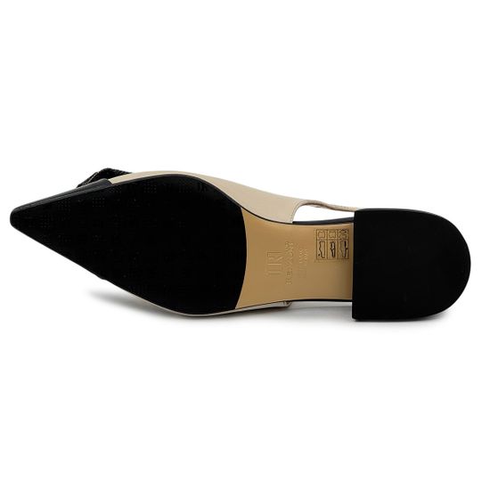 Туфли женские Ilasio Renzoni кожаные бежевые/черные - фото 4, 8078 IR