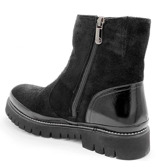 Ботинки Lab Milano черные замшевые с лаковыми вставками - фото 3, 20608 LAB