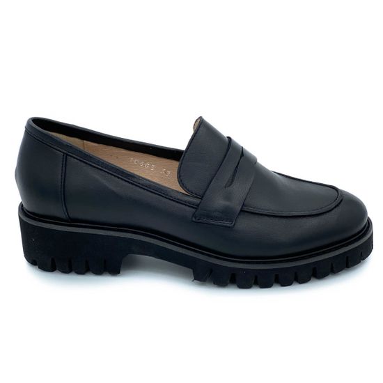 Лоферы Cover черные кожаные - фото 1, 