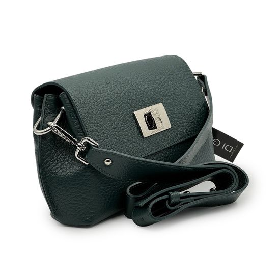 Сумка Di Gregorio зеленая кожаная - фото 2,