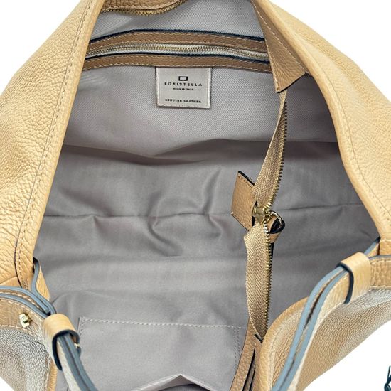 Сумка Loristella бежевая кожаная - фото 5, 2769 LS BEIGE
