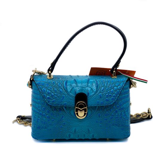 Сумка Marino Orlandi голубая кожаная - фото 1, 