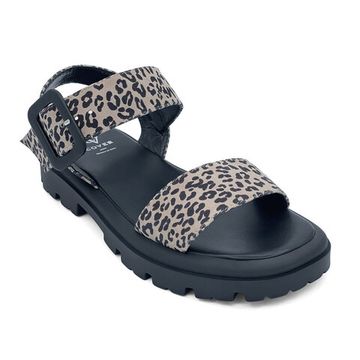 Босоножки CV COVER бежевые с принтом &quot;леопард&quot; замшевые - фото 2, 8050-3 COV LEO