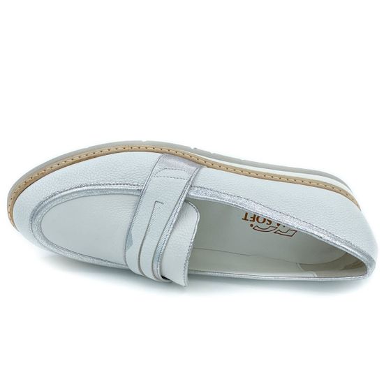 Лоферы Donna Soft белые кожаные - фото 5, DS0752G DS