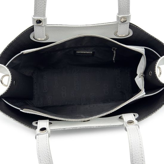 Сумка Renato Angi кожаная плетеная серебряная/белая - фото 6, 3252217 RA BIANCO