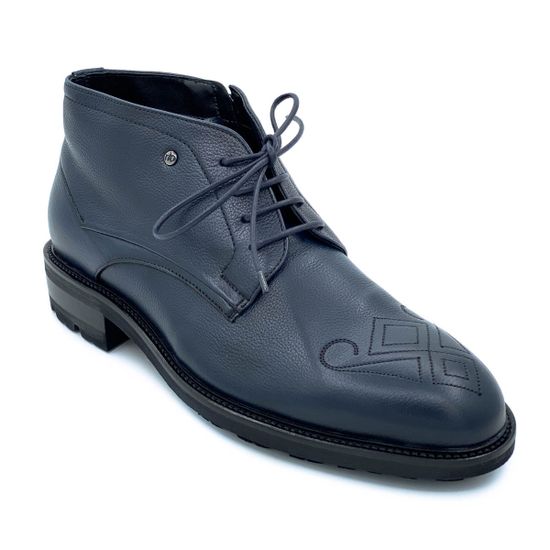 Ботинки Mario Bruni синие кожаные демисезонные - фото 2, 13907 MB