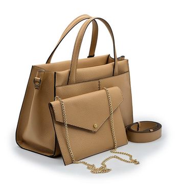 Сумка Loristella бежевая кожаная - фото 2, 2823 LS BEIGE