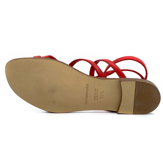 Босоножки Gianmarco Lorenzi красные кожаные - фото 4, P4D8U0047 GML ROSSO