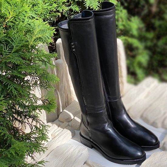 Сапоги Donna Soft черные кожаные евромех - фото 9, 