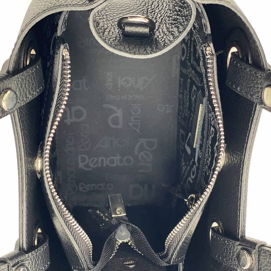 Сумка Renato Angi черная кожаная - фото 5, 