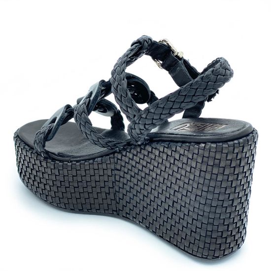 Босоножки Mimmu черные кожаные - фото 3, FGODIVA-3 MIM