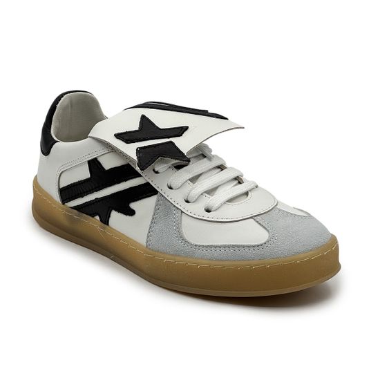 Кеды MIMMU серые/белые замша/кожа демисезонные - фото 2, M079M7 MIM