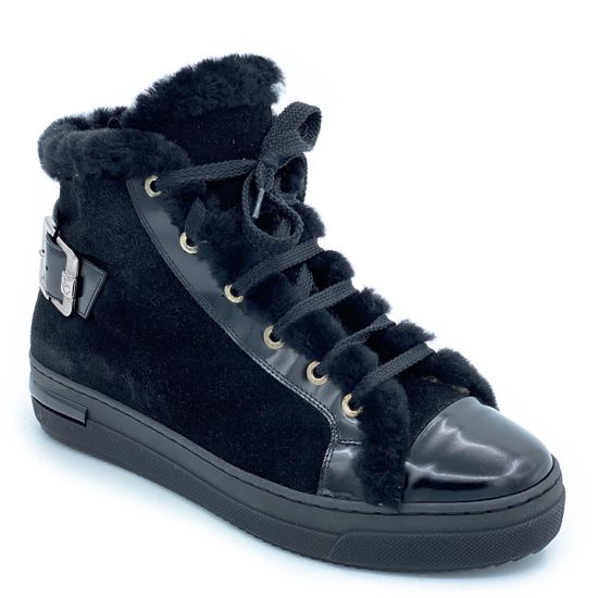 Ботинки Giada Gabrielli черные замшевые МЕХ - фото 2, 818 GABR