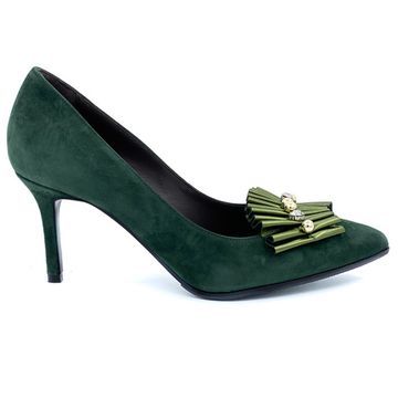 Туфли Rosso Nero замшевые зеленые - фото 1, 3491 RN CAM VERD