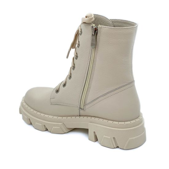 Ботинки Cover светло-бежевые кожаные Мех - фото 3, 21050-2 COV BIANCO