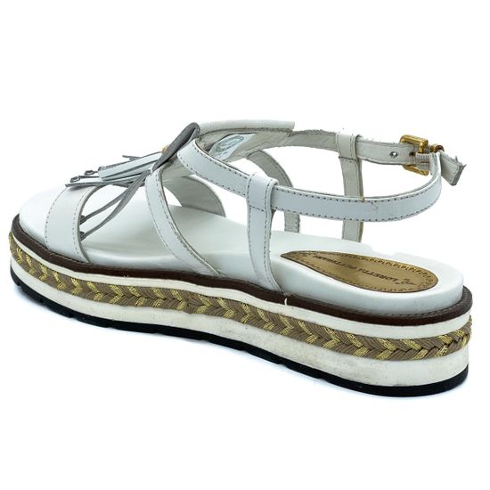Босоножки Loretta Pettinari белые кожаные - фото 3, 