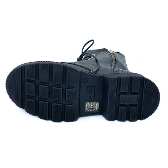 Ботинки Mimmu черные кожаные демисезонные - фото 4, M376M2 MIM NERO