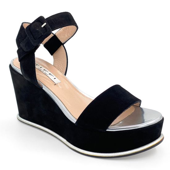 Босоножки Tiffi черные замшевые - фото 2, 