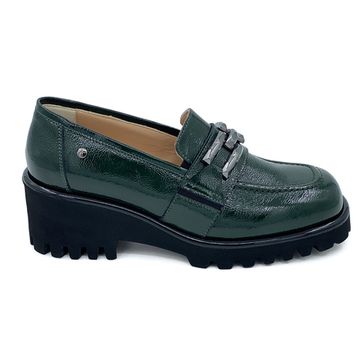 Лоферы Kelton зеленые из лакированной кожи - фото 1, AH1304 KEL VERDE