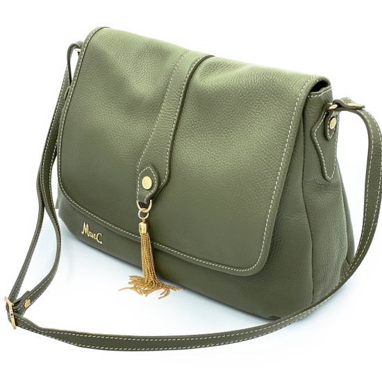 Сумка Marina Creazioni зеленая кожаная - фото 2, 