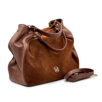 Сумка MOT-CLE коричневая замша/кожа - фото 2, COFFA MOT MORO