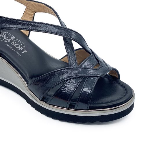 Босоножки Donna Soft черные кожаные - фото 6, DS2052 DS