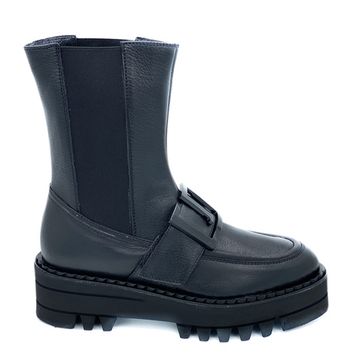 Ботинки Jeannot черные кожаные демисезонные - фото 1, HJ545F JN NERO