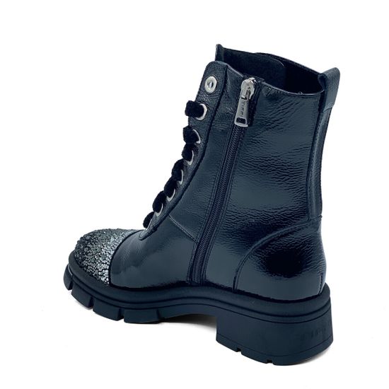 Ботинки Tiffi черные из лакированной кожи на шерсти - фото 3, A383 TI LAK NERO