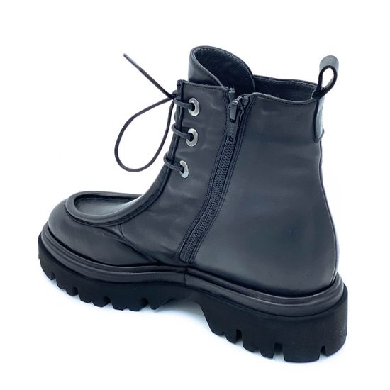 Ботинки Fru.it черные кожаные МЕХ - фото 3, 7700M FR