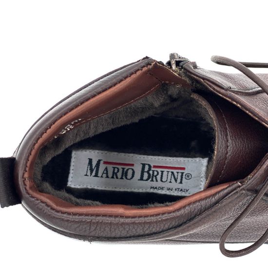 Ботинки Mario Bruni коричневые кожаные МЕХ - фото 7, 13876 MB MORO