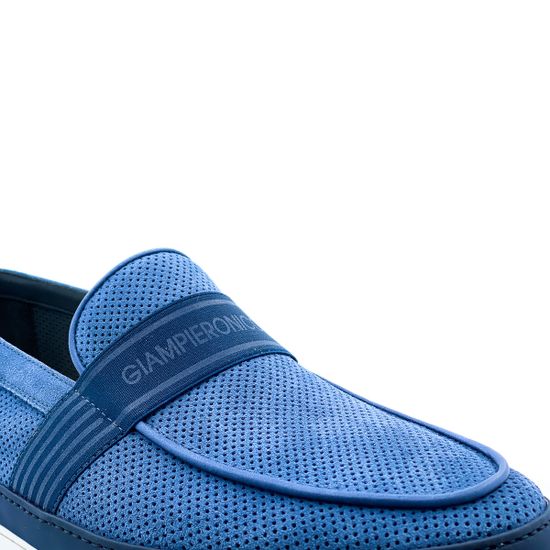 Слипоны мужские Giampieronicola синие - фото 6, 