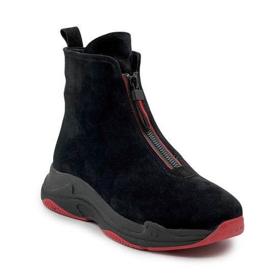 Ботинки Cover черные замшевые МЕХ 2026 - фото 2, 1515-3 COV 2026