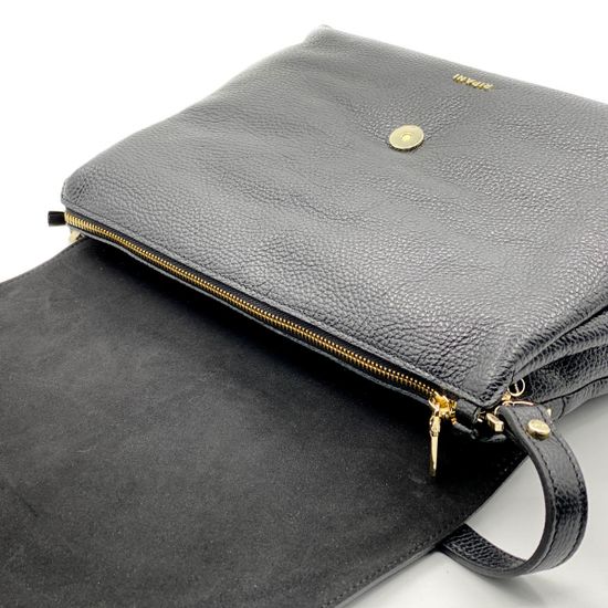 Сумка Ripani черная кожаная - фото 4, 