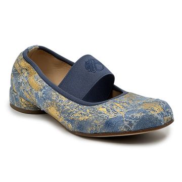 Туфли FRUIT синие с позолотой кожа/текстиль - фото 2, 9144 FR DENIM