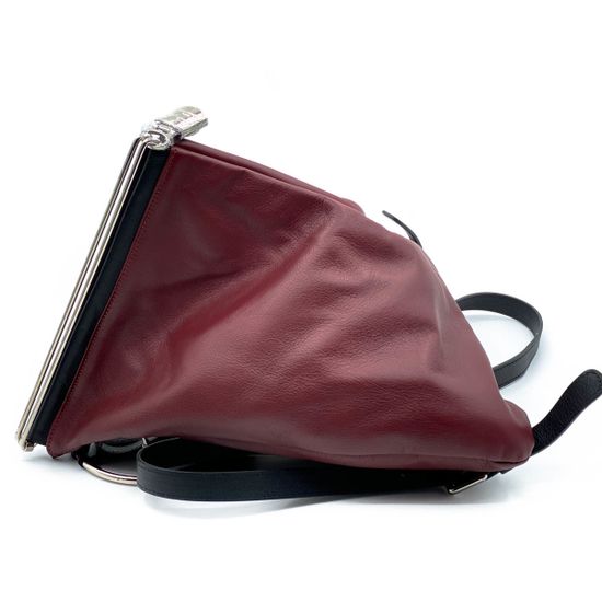 Рюкзак Renato Angi бордовый кожаный - фото 4, 
