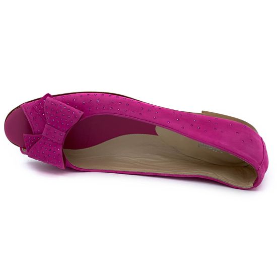 Балетки Baldinini фуксия замшевые - фото 4, 