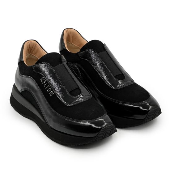 Полуботинки KELTON черные замша/лак демисезонные - фото 8, AI0323 KEL