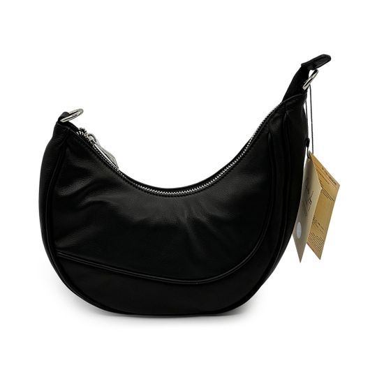 Сумка-банан Renato Angi черная кожаная - фото 1, 3202181 RA NERO