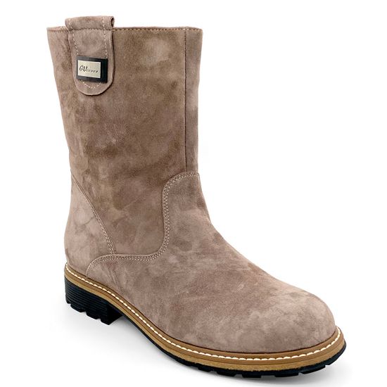 Ботинки Cover бежевые замшевые МЕХ - фото 2, 