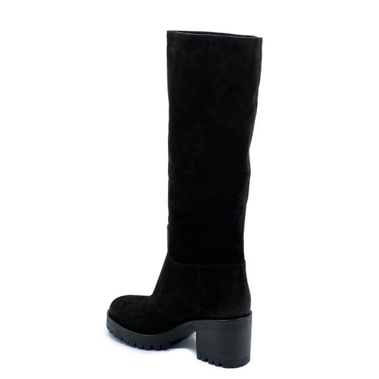 Сапоги Mimmu черные замшевые Байка - фото 3, F509K2 MIM NERO