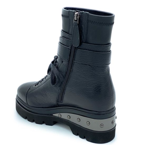 Ботинки Gianni Renzi черные кожаные МЕХ - фото 3, RS1089A GR