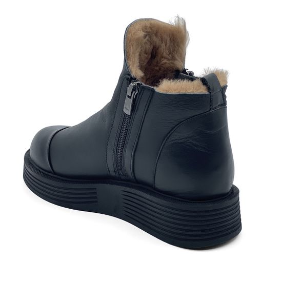 Ботинки Tuffoni черные кожаные на меху - фото 3, 6923011LF TUF NERO